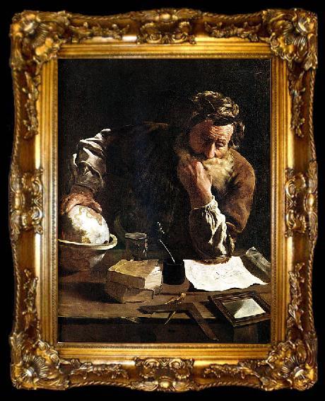 framed  Domenico Fetti Archimedes Thoughtful, ta009-2